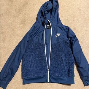 Nike Navy and Royal Blue Fleece Jacket